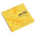 Electrostatic dry-wippe erase notes - yellow