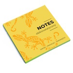 Electrostatic dry-wippe erase notes - green