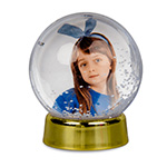 Photoglobe - snow with silver stand