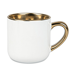 Coffee mug for sublimation with gold handle