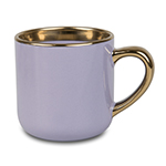 Coffee mug for sublimation with gold handle