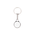 Metal, tennis racket keyring for sublimation