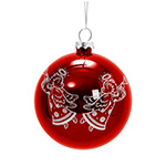 Christmas bauble for sublimation - silver angels