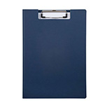 A4 clipboard folder blue ; sturdy cardboard