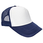 Cap with mesh back panels for sublimation