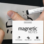 Elektrostatyczne suchościeralne karteczki na notatki - białe