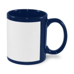 Navy blue mug with white field for sublimation