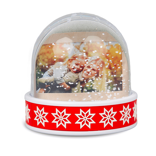 Photoglobe - snow flakes with stand