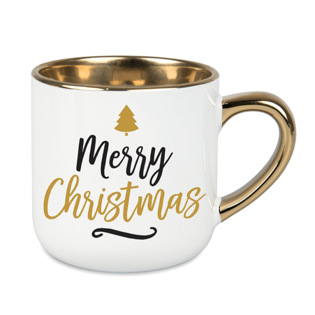 Coffee mug for sublimation with gold handle