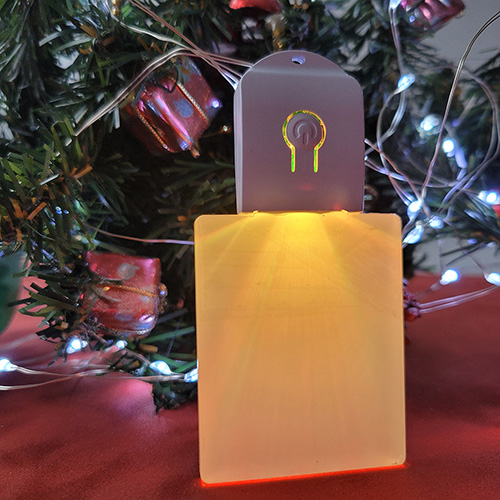 Bauble with led backlight - square