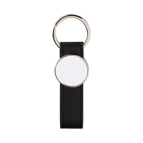 Round leather keychain for sublimation