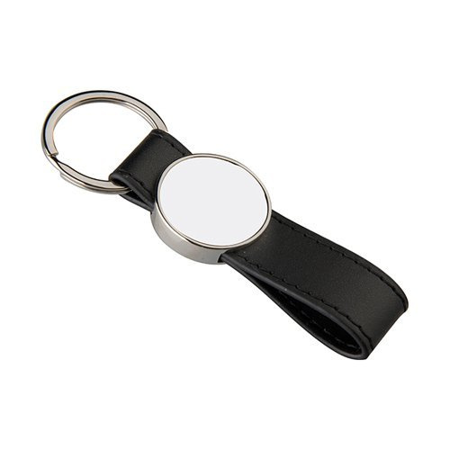 Round leather keychain for sublimation