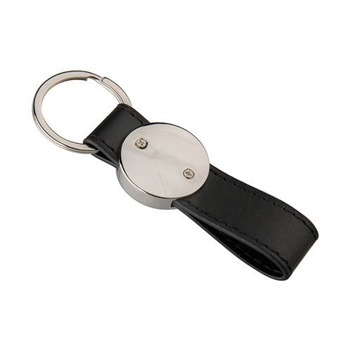 Round leather keychain for sublimation