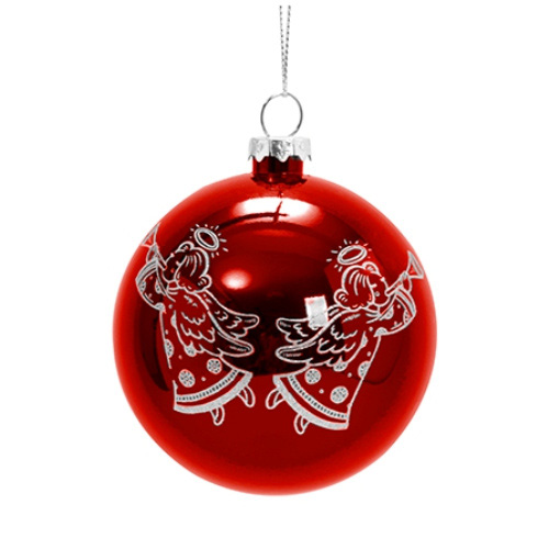 Christmas bauble for sublimation - silver angels