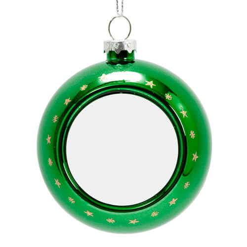 Christmas bauble for sublimation - gold christmas trees