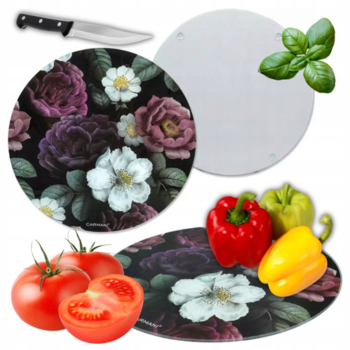 Round glass cutting board for sublimation