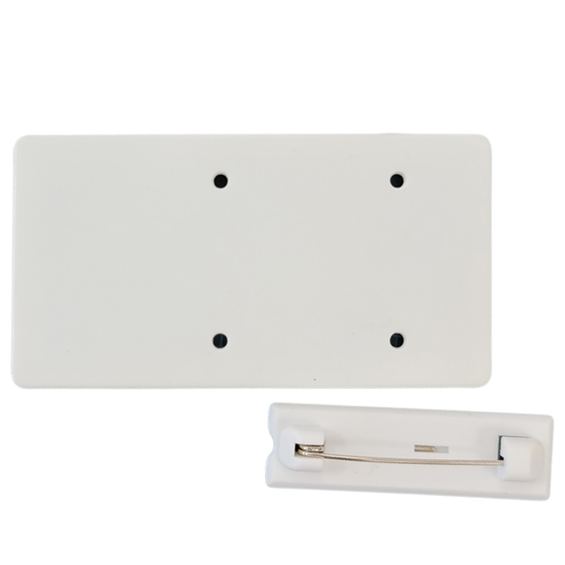 ID plate with safety pin 