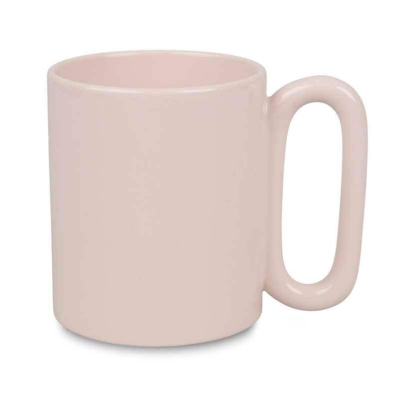 Color matte mug for sublimation with oval handle