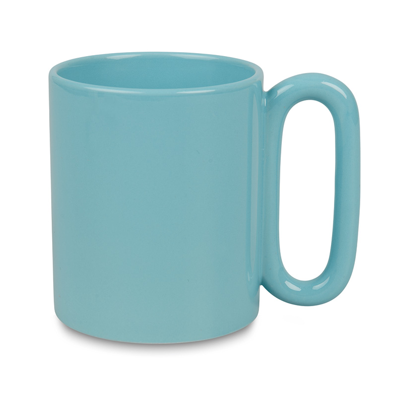 Color matte mug for sublimation with oval handle