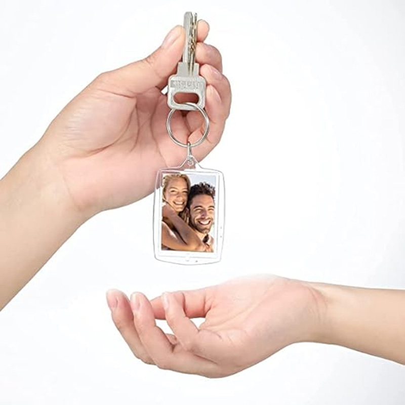 Plastic key ring - frame - 10 pieces