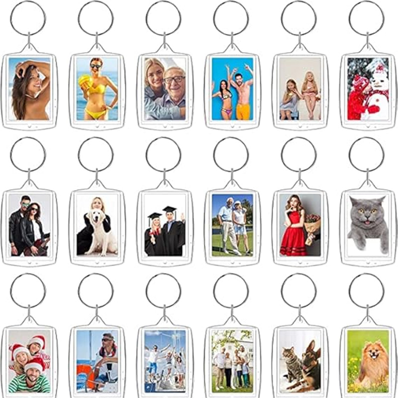 Plastic key ring - frame - 10 pieces