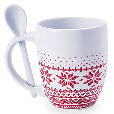 Christmas mug with spoon