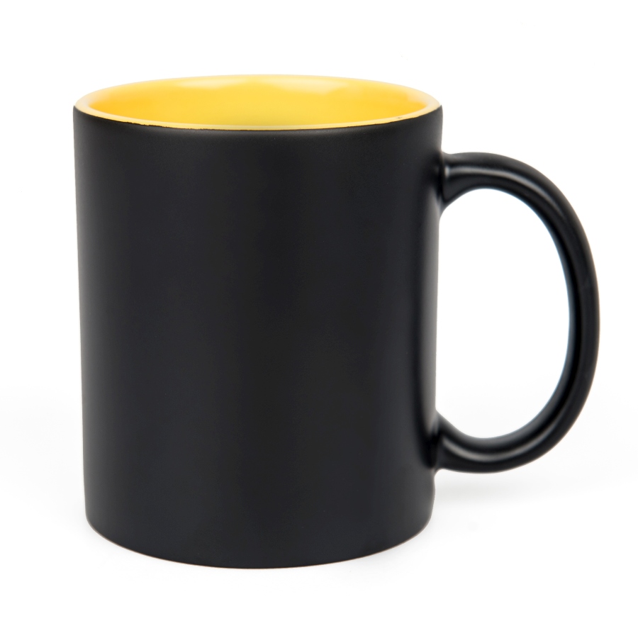 Black laser engraving mug - color inside